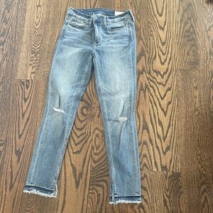 Treasure & Bond Light Blue Straight Leg Distressed Jeans